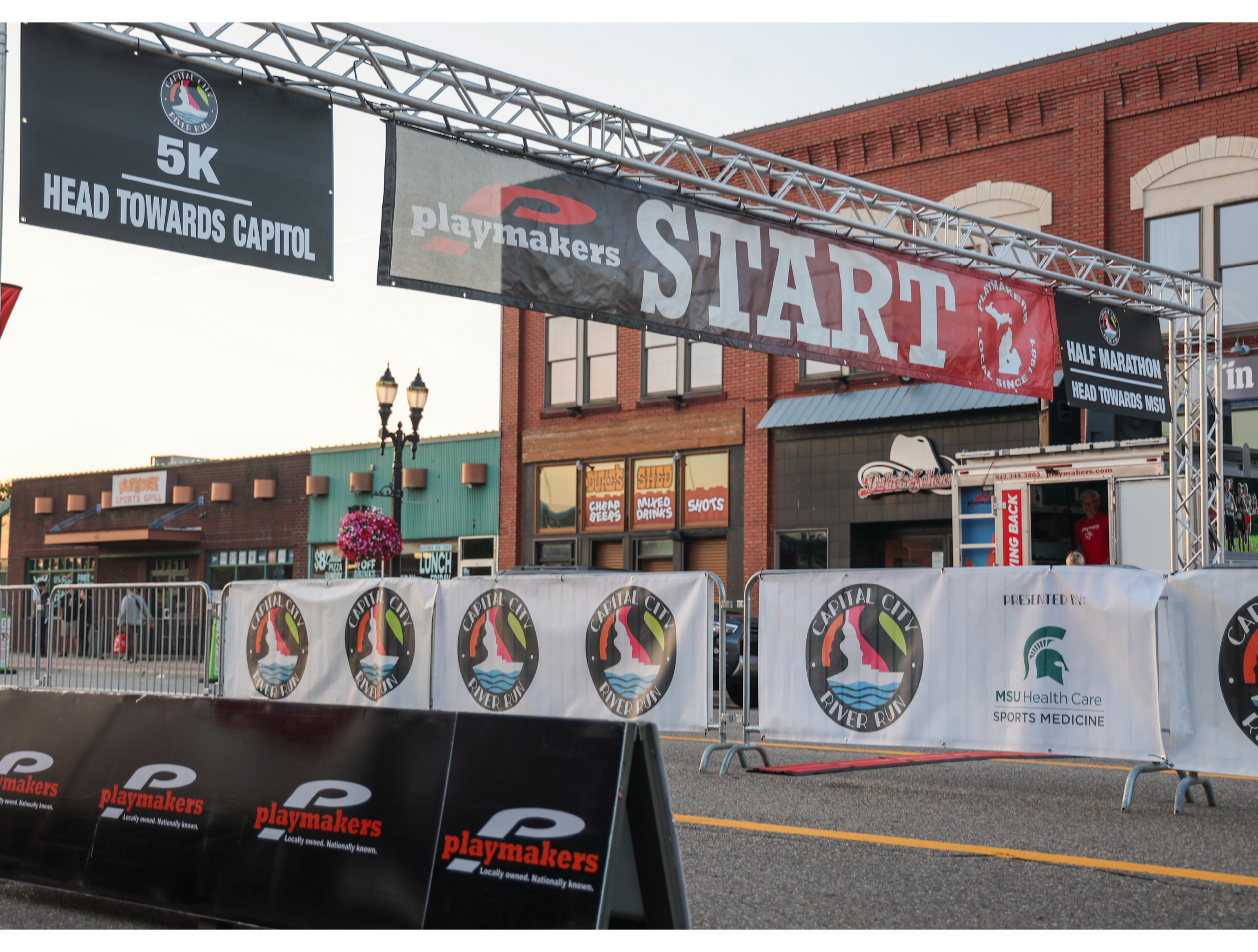 start line of half marathon