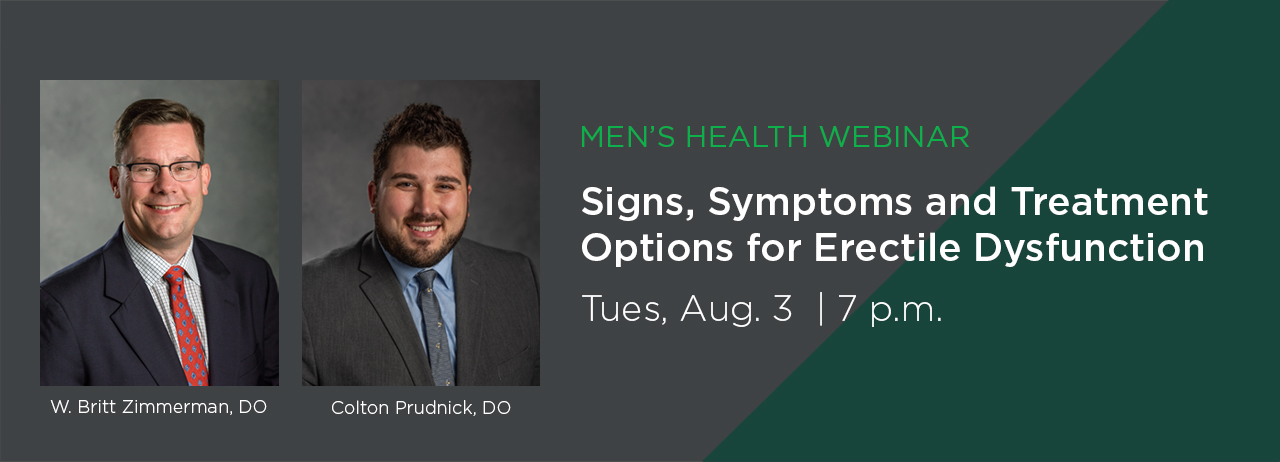 Men's Health Webinar flyer