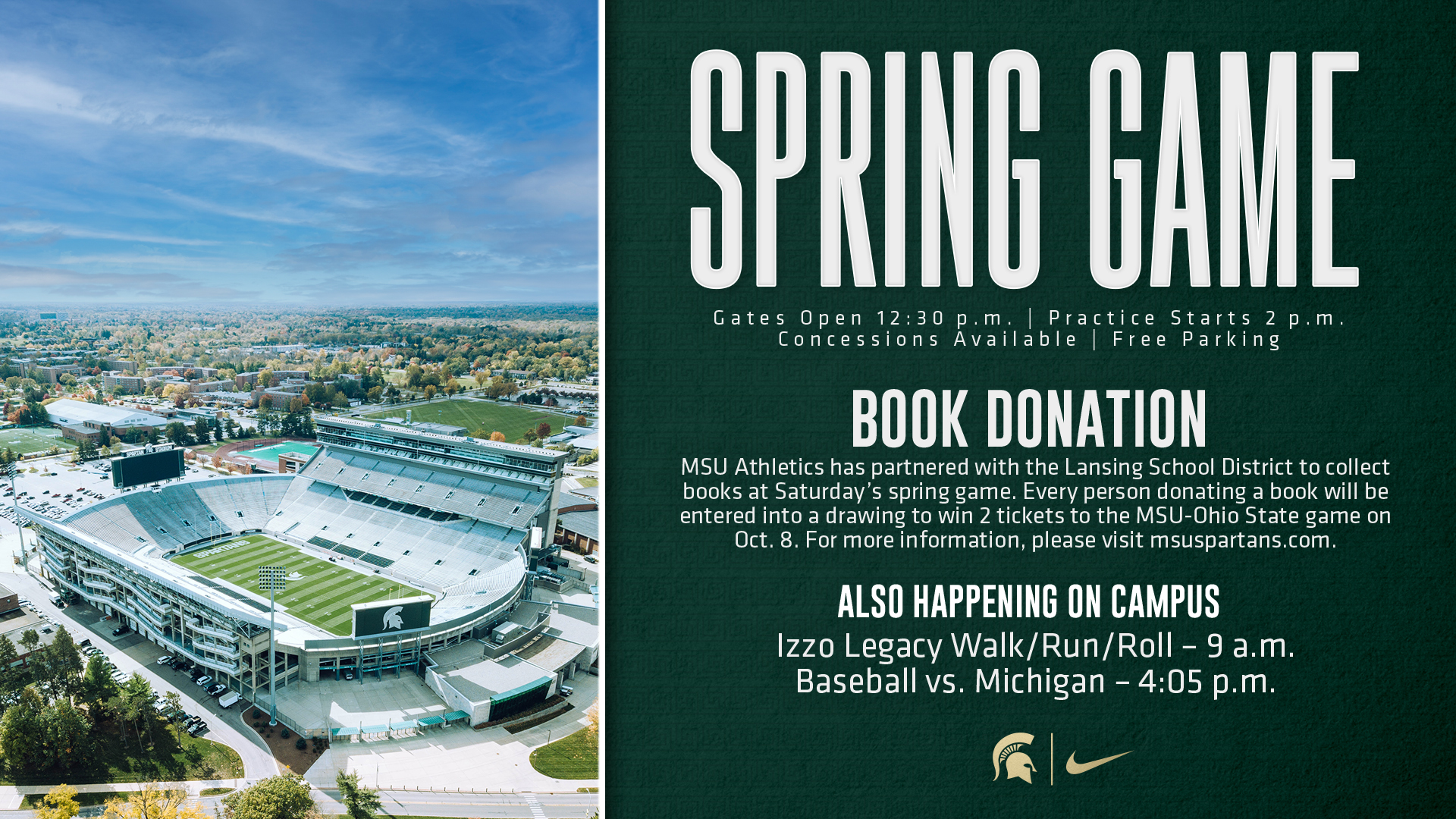 REMINDER Michigan State Football Spring Game on Saturday MSU Health