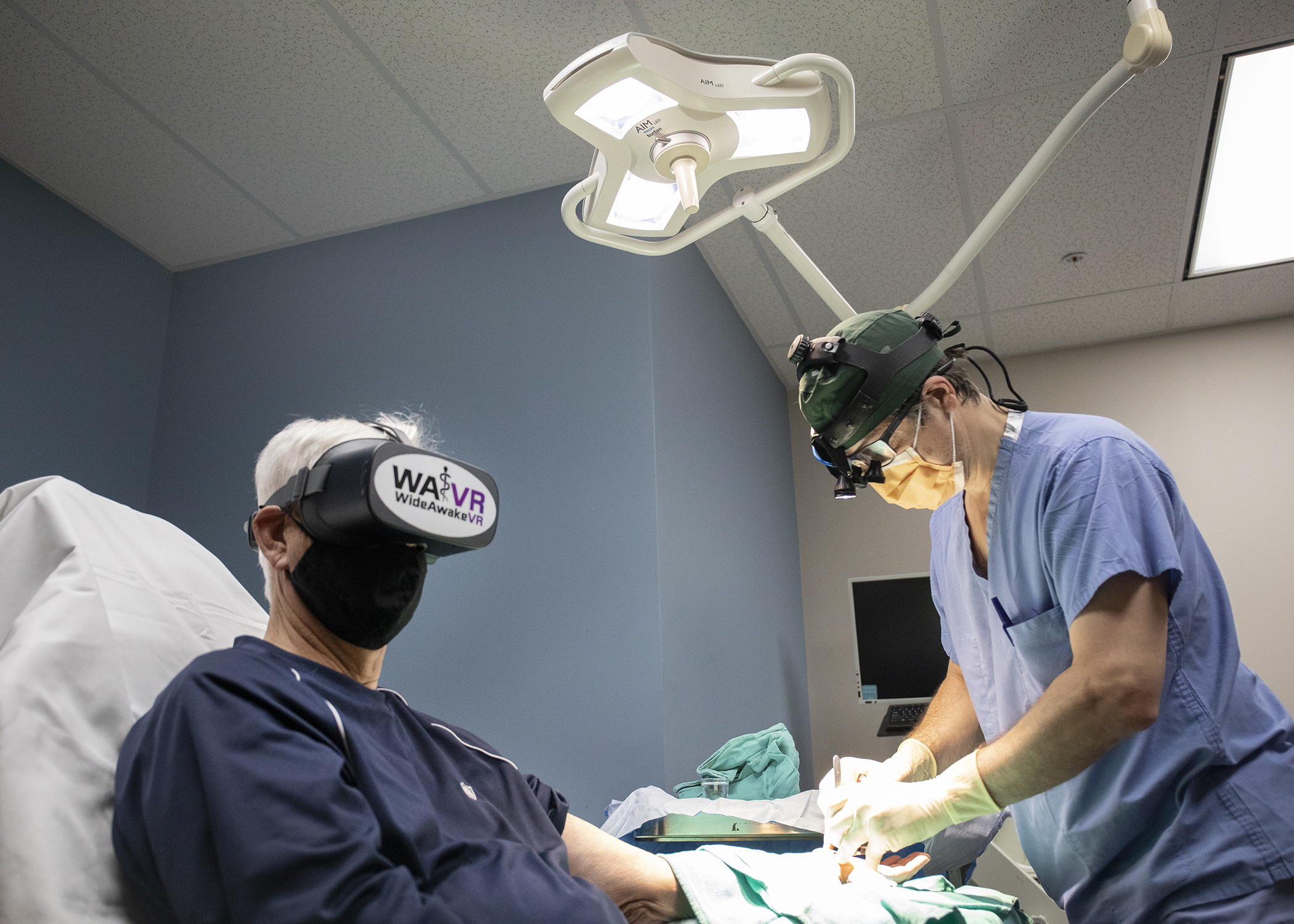 MSU Health Care hand surgeon James Clarkson, MD, performs WideAwake VR surgery
