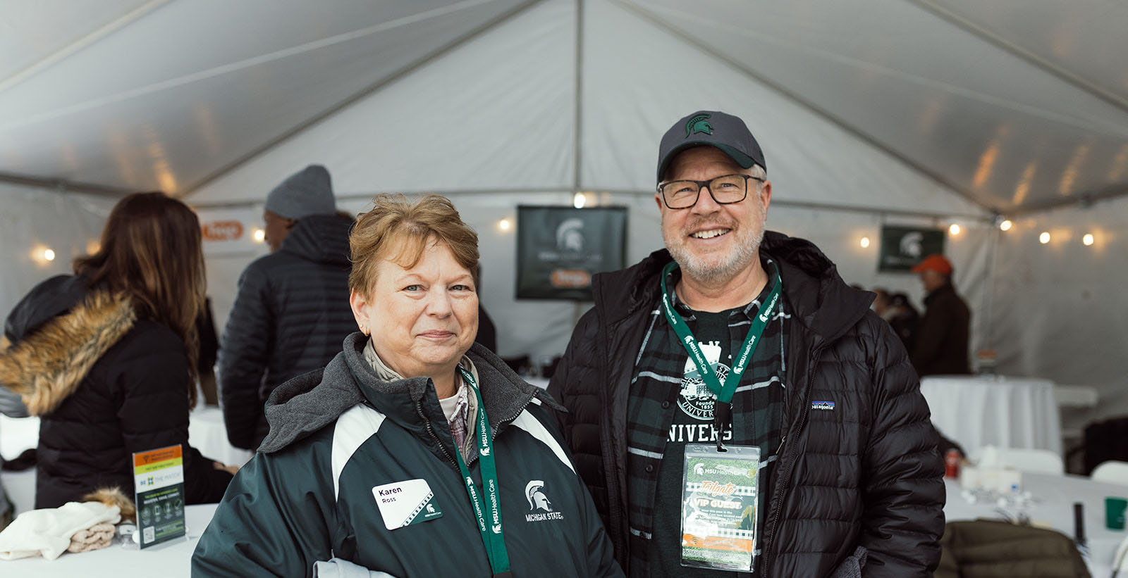 Karen Ross and Norm Hubbard at Nov 13 Football tailgate