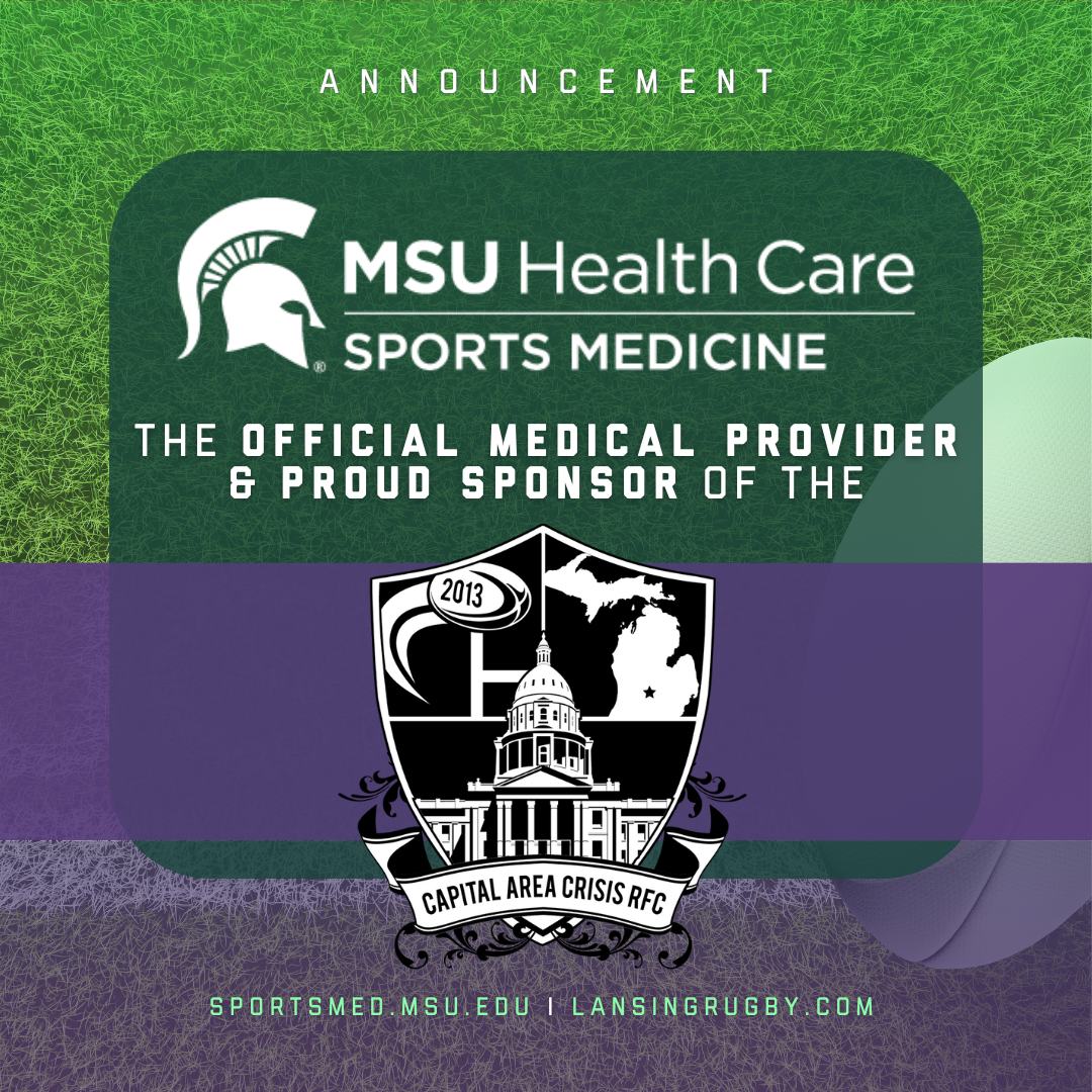 MSU Health Care Sports Medicine Appointed Official Medical Provider of Lansing’s Capital Area Crisis Rugby