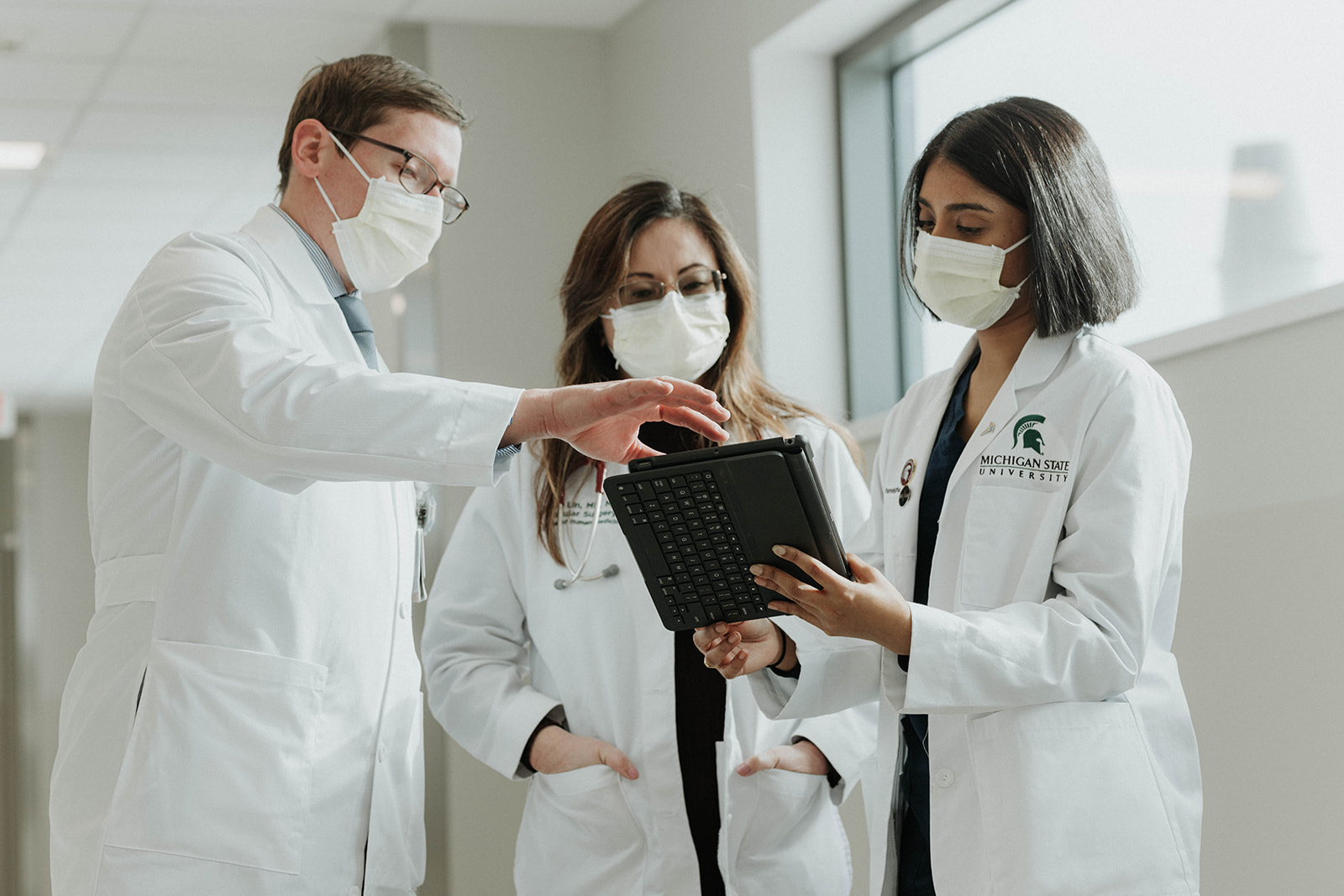 Dr. Judith, an MSU medical student and McLaren provider